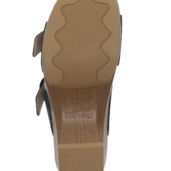 Dansko Sophie Black Leather Sandal Sz 37 - Picture 8 of 10